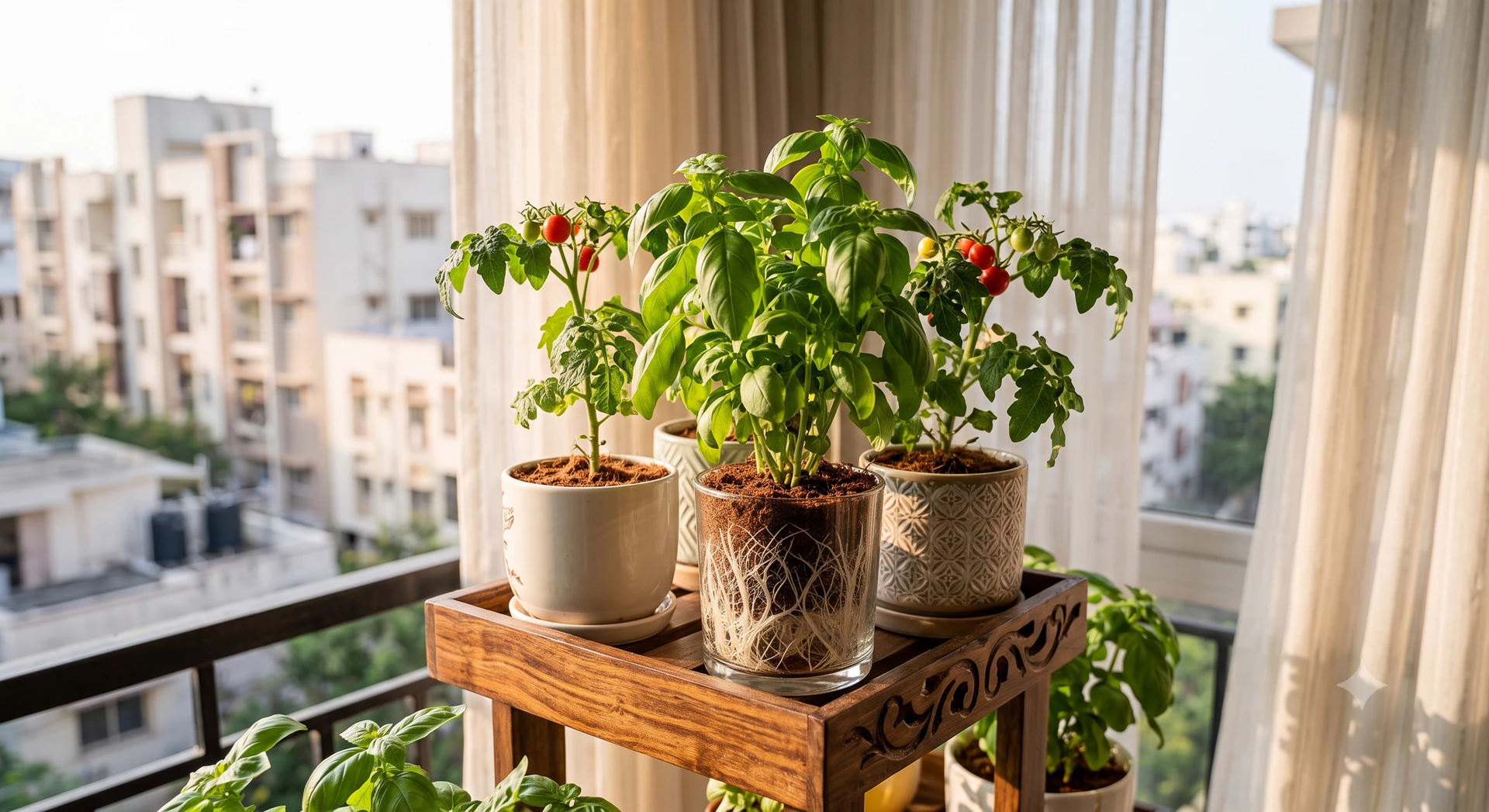 Home Garden with cocopeat